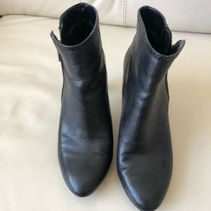 Anne Klein leather ankle booties.